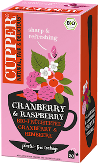 Früchtetee mit Cranberry & Himbeere (20 Beutel), 40 g