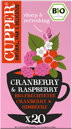 Früchtetee mit Cranberry & Himbeere (20 Beutel), 40 g