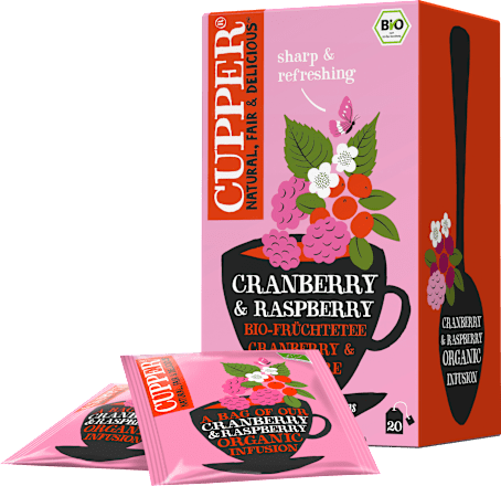 Früchtetee mit Cranberry & Himbeere (20 Beutel), 40 g