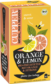 Cupper Früchtetee, Orange & Lemon mit Orange & Zitrone (20 Beutel), 50 g