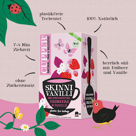 Vruchtenthee "Skinni Vanilli" met aardbei &amp; vanille (20 theezakjes), 40 g