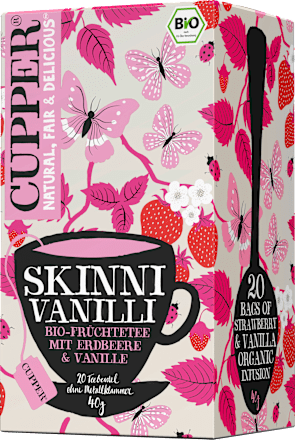 Früchtetee "Skinni Vanilli" mit Erdbeere & Vanille (20 Beutel), 40 g