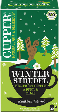 Cupper Früchtetee, Winter Strudel mit Apfel & Zimt (20 Beutel), 50 g