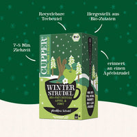 Cupper Früchtetee, Winter Strudel mit Apfel & Zimt (20 Beutel), 50 g