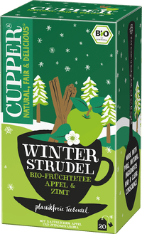 Cupper Früchtetee, Winter Strudel mit Apfel & Zimt (20 Beutel), 50 g