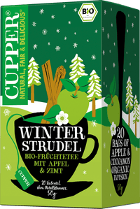 Cupper Früchtetee, Winter Strudel mit Apfel & Zimt (20 Beutel), 50 g
