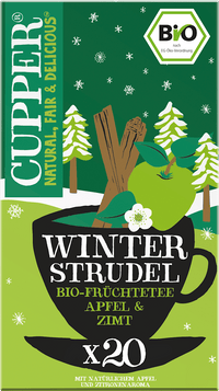 Cupper Früchtetee, Winter Strudel mit Apfel & Zimt (20 Beutel), 50 g