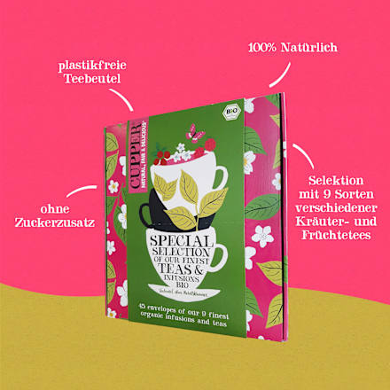 Cadeauset theeselectiebox 9 soorten (45 zakjes), 1 stuk