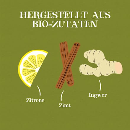 Gewürztee "Be Happy" mit Zitrone, Zimt, Ingwer, schwarzer Pfeffer (20 Beutel), 40 g