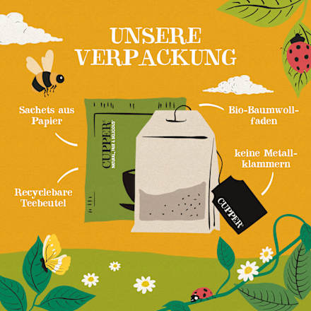 Gewürztee "Be Happy" mit Zitrone, Zimt, Ingwer, schwarzer Pfeffer (20 Beutel), 40 g