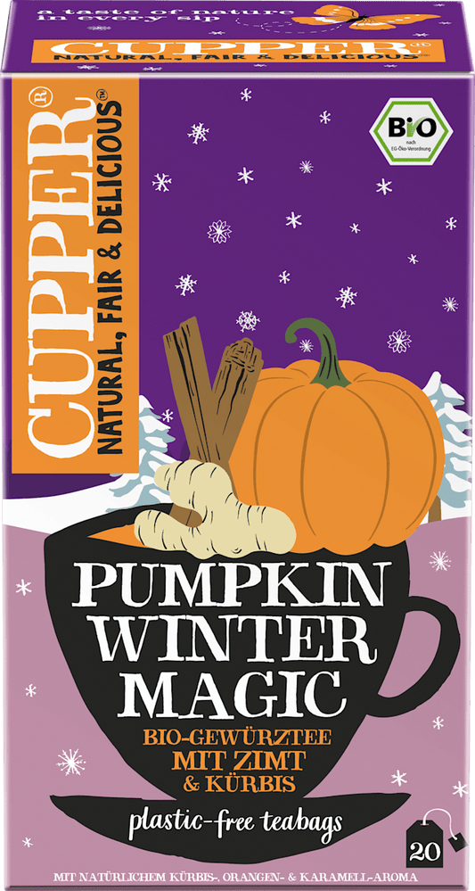 Cupper Gewürztee "Pumpkin Winter Magic" mit Zimt & Kürbis (20 Beutel), 44 g