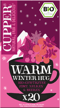 Cupper Gewürztee, Warm Winter Hug mit Zimt, Nelken & Beeren (20 Beutel), 40 g