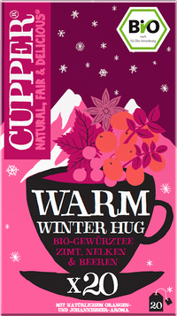 Cupper Gewürztee, Warm Winter Hug mit Zimt, Nelken & Beeren (20 Beutel), 40 g