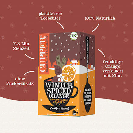 Winterse kruidensinaasappelthee met sinaasappel en kaneel (20 theezakjes), 40 g