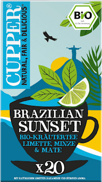 Kräutertee "Brazilian Sunset" mit Limette, Minze & Mate (20 Beutel), 40 g