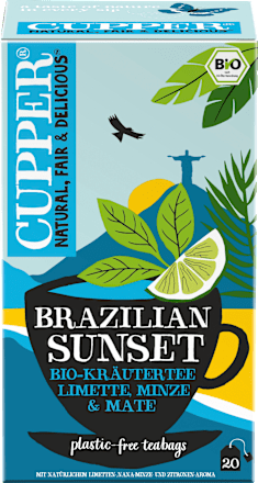 Braziliaanse Sunset kruidenthee met limoen, munt en mate (20 theezakjes), 40 g