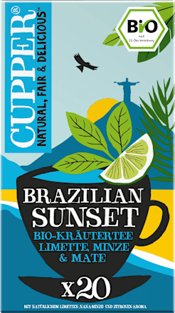 Kräutertee "Brazilian Sunset" mit Limette, Minze & Mate (20 Beutel), 40 g