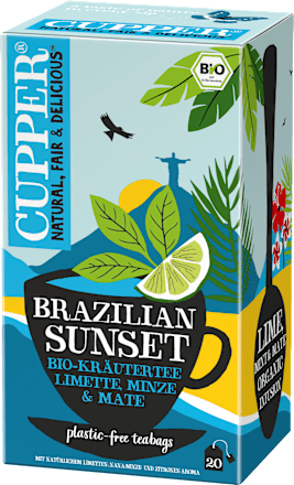 Kräutertee "Brazilian Sunset" mit Limette, Minze & Mate (20 Beutel), 40 g