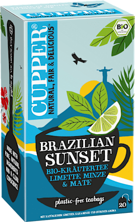 Kräutertee "Brazilian Sunset" mit Limette, Minze & Mate (20 Beutel), 40 g