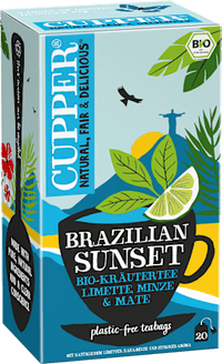 Kräutertee "Brazilian Sunset" mit Limette, Minze & Mate (20 Beutel), 40 g