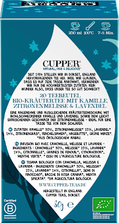 Kräutertee "Little Dreamer" mit Kamille, Zitronenmelisse & Lavendel (20 Beutel), 30 g