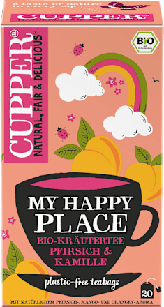 Kruidenthee "My Happy Place" met perzik &amp; kamille (20 theezakjes), 30 g