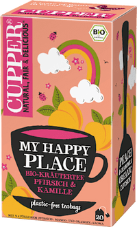Kruidenthee "My Happy Place" met perzik &amp; kamille (20 theezakjes), 30 g
