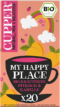 Kruidenthee "My Happy Place" met perzik &amp; kamille (20 theezakjes), 30 g