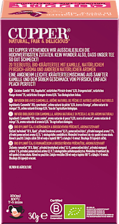 Kruidenthee "My Happy Place" met perzik &amp; kamille (20 theezakjes), 30 g