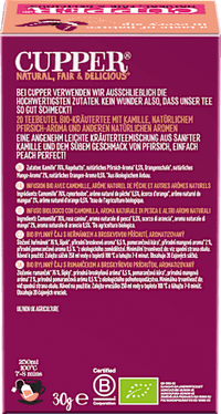 Kruidenthee "My Happy Place" met perzik &amp; kamille (20 theezakjes), 30 g