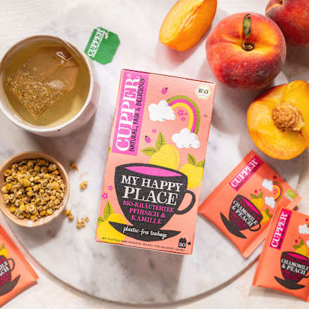 Kräutertee "My Happy Place" mit Pfirsich & Kamille (20 Beutel), 30 g