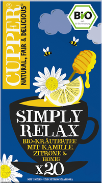 Kräutertee, Simply Relax mit Kamille, Zitrone & Honig (20 Beutel), 40 g