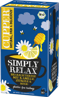 Kräutertee, Simply Relax mit Kamille, Zitrone & Honig (20 Beutel), 40 g