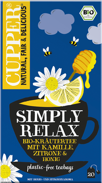 Kräutertee, Simply Relax mit Kamille, Zitrone & Honig (20 Beutel), 40 g
