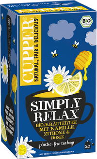 Kräutertee, Simply Relax mit Kamille, Zitrone & Honig (20 Beutel), 40 g