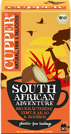 Kruidenthee "South African Adventure" met kaneel, cacao &amp; rooibos (20 theezakjes), 40 g