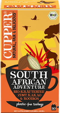 Kruidenthee "South African Adventure" met kaneel, cacao &amp; rooibos (20 theezakjes), 40 g