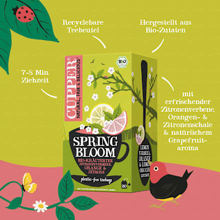 Kräutertee Spring Bloom mit Zitronenverbene, Orange & Zitrone (20 Beutel), 30 g