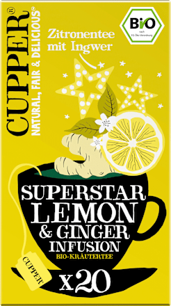 Kruidenthee "Superstar" met citroen &amp; gember (20 theezakjes), 50 g