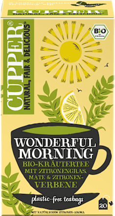 Kräutertee "Wonderful Morning" mit Zitronengras, Mate & Zitronenverbene (20 Beutel), 35 g