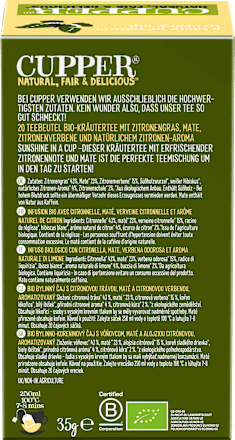 Kräutertee "Wonderful Morning" mit Zitronengras, Mate & Zitronenverbene (20 Beutel), 35 g