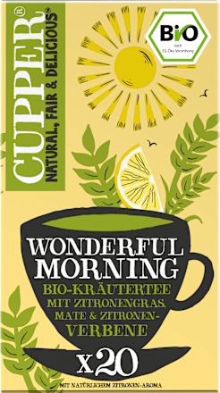 Kräutertee "Wonderful Morning" mit Zitronengras, Mate & Zitronenverbene (20 Beutel), 35 g