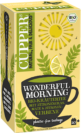 Kräutertee "Wonderful Morning" mit Zitronengras, Mate & Zitronenverbene (20 Beutel), 35 g