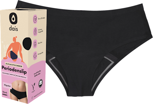 Menstruatieondergoed hipster zwart maat M, 1 stuk