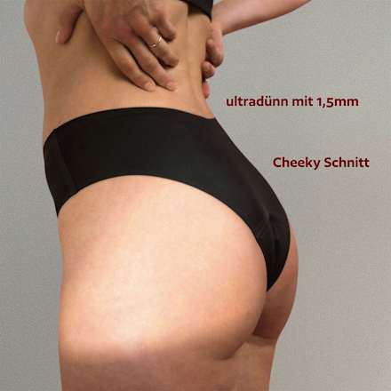 Periodenunterwäsche Slip Cheeky Schwarz Gr. L, 1 St