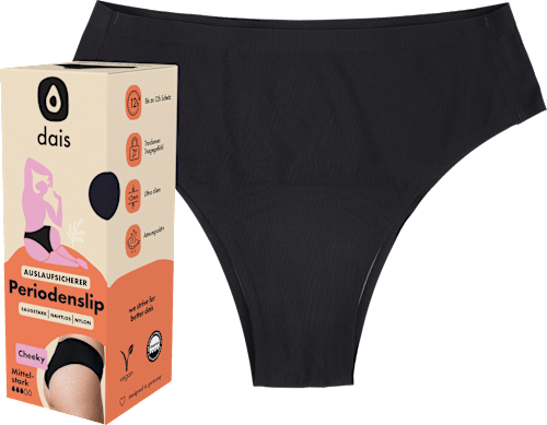 Periodenunterwäsche Slip Cheeky schwarz Gr. S, 1 St