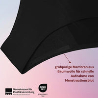 Periodenunterwäsche Slip Cheeky Schwarz Gr. S, 1 St
