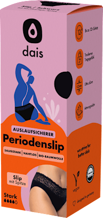Menstruatieonderbroek kant zwart maat M, 1 stuk