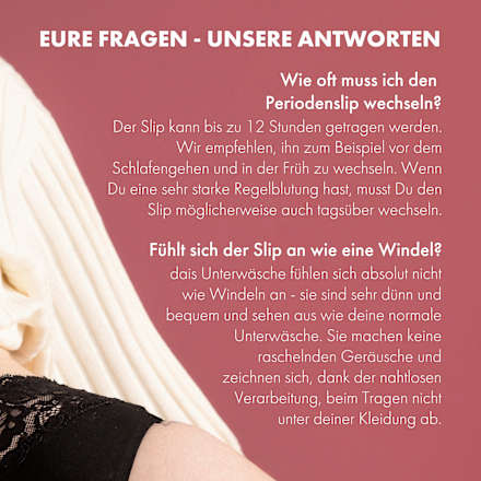 Periodenunterwäsche Slip Spitze schwarz Gr. M, 1 St