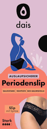 Menstruatieonderbroek kant zwart maat M, 1 stuk